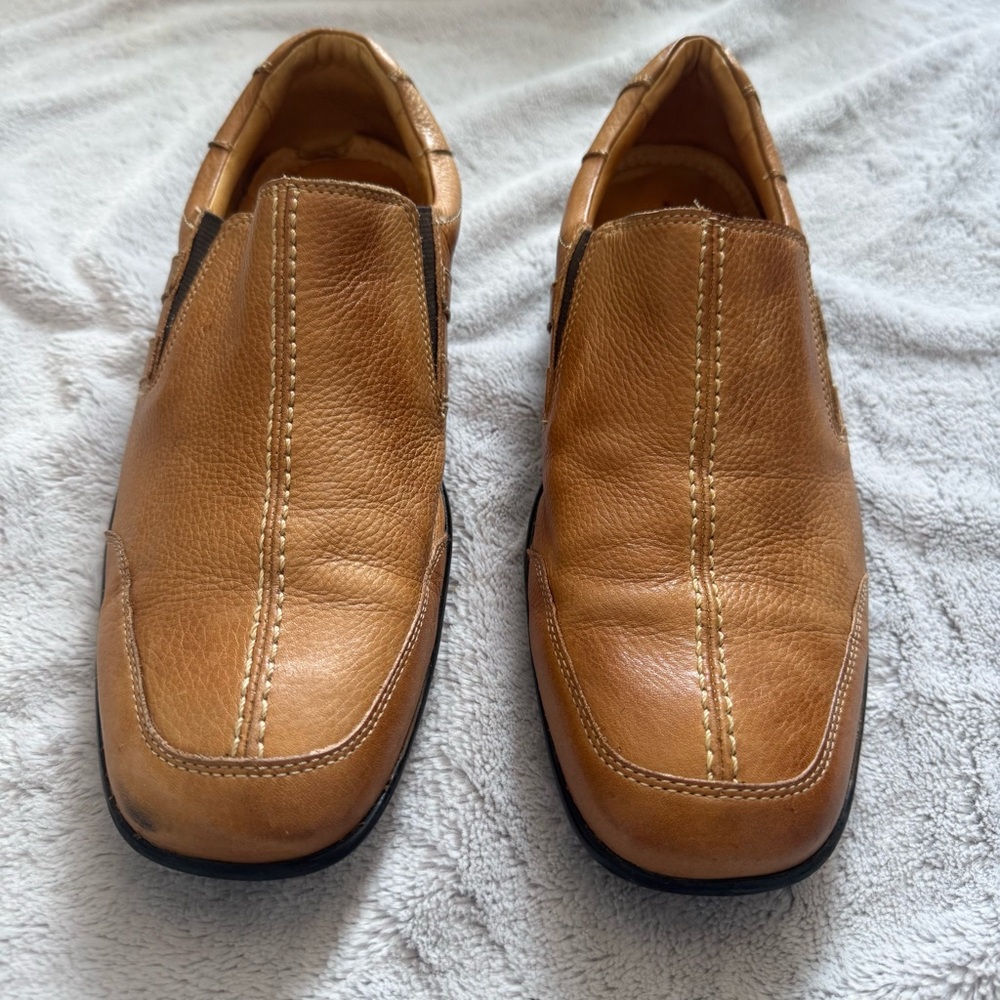 Sandro Moscoloni Men’s‎ Leather Loafers Size 11D | Tan Slip-On Shoes
